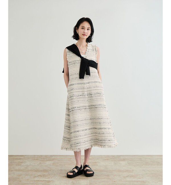 ROPE「 【GIOLICA（ジオリカ）】別注TWEED V OP（ワンピース）」|ワンピース|