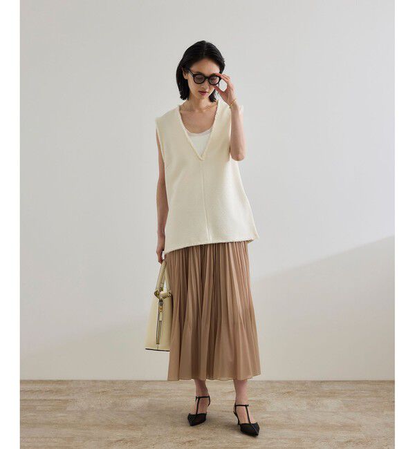 ROPE「【洗える】【WEB・一部店舗限定】サマーツイードオーバージレ」|ベスト・ジレ|