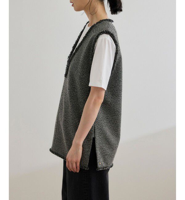 ROPE「【洗える】【WEB・一部店舗限定】サマーツイードオーバージレ」|ベスト・ジレ|