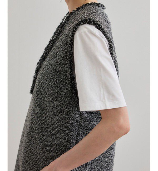 ROPE「【洗える】【WEB・一部店舗限定】サマーツイードオーバージレ」|ベスト・ジレ|