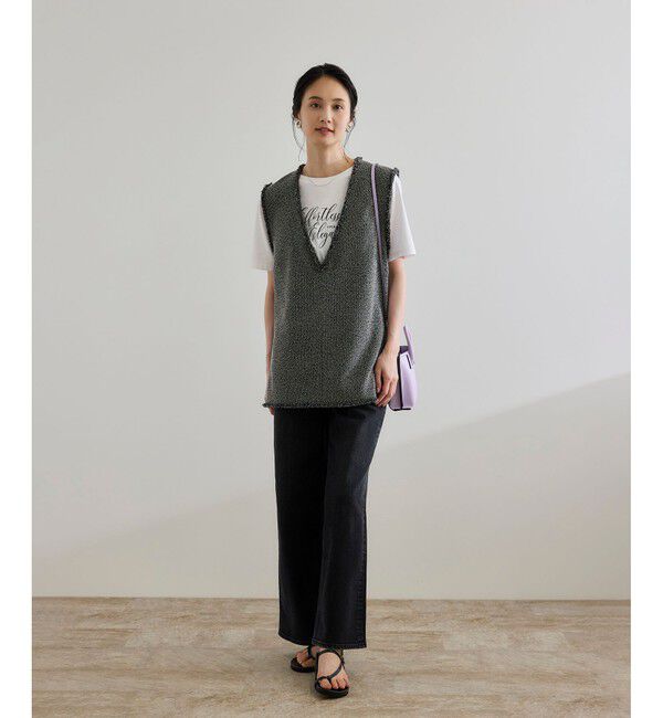 ROPE「【洗える】【WEB・一部店舗限定】サマーツイードオーバージレ」|ベスト・ジレ|