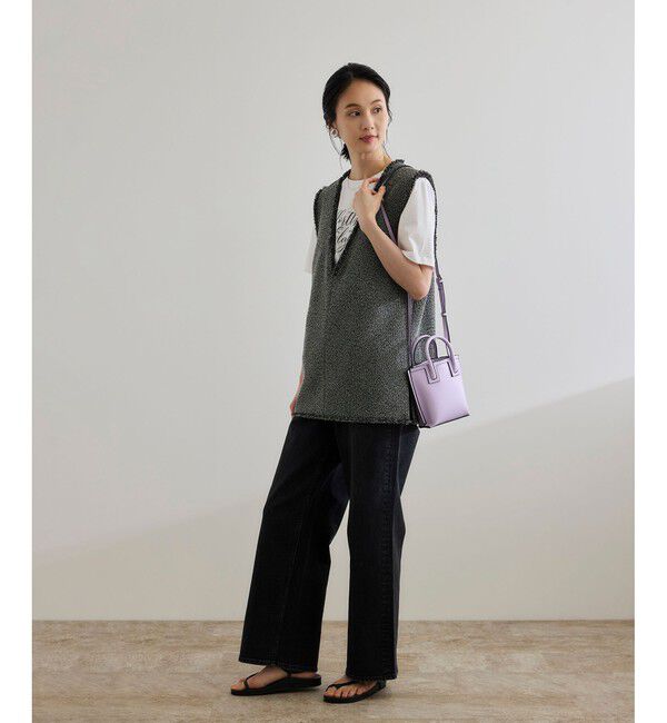 ROPE「【洗える】【WEB・一部店舗限定】サマーツイードオーバージレ」|ベスト・ジレ|