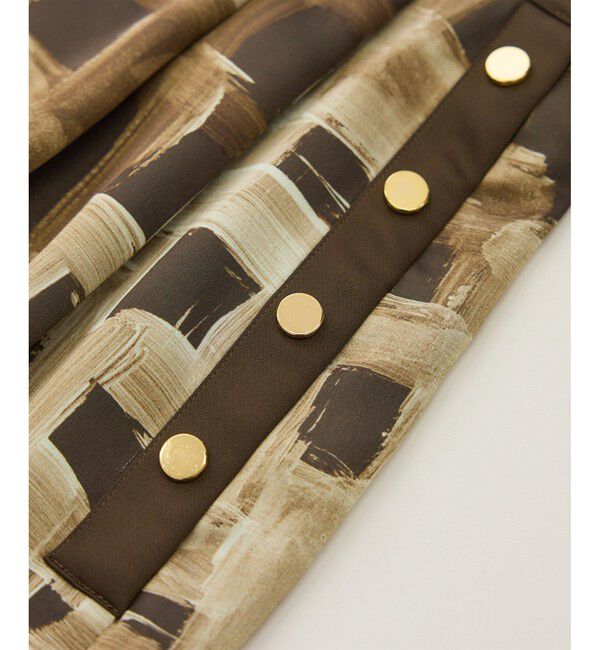 ROPE「スクエア ジオメトリックプリントスカート/イージーケア」|スカート|