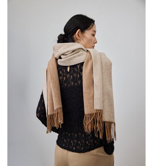 ROPE「ラムウールリバーシブルストール」|ストール|