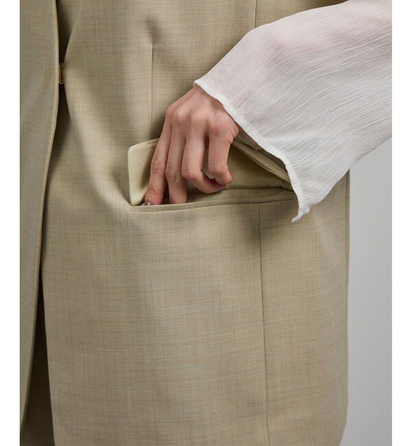 ROPE「【洗える】ウール混ツイル ジレベスト/セットアップ対応【WEB・一部店舗限定】」|ベスト・ジレ|