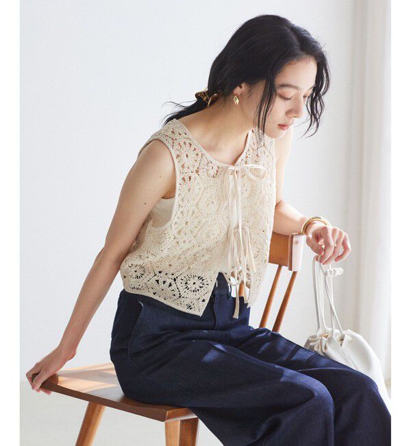 VIS「【WEB限定】【前後2WAY】サマーレースベスト」|ベスト・ジレ|