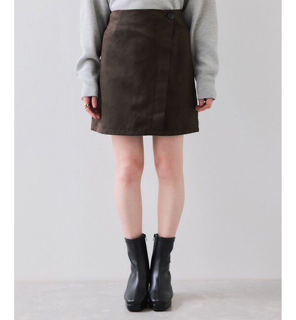 VIS「釦ポイントスエードライクミニスカート」|スカート|