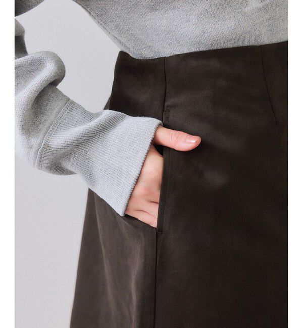 VIS「釦ポイントスエードライクミニスカート」|スカート|