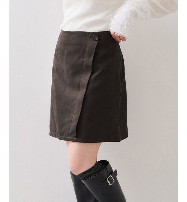 VIS「釦ポイントスエードライクミニスカート」|スカート|