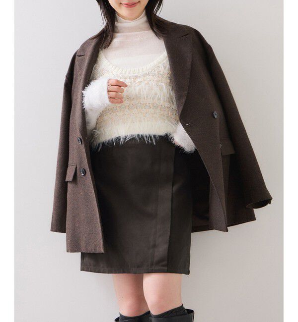 VIS「釦ポイントスエードライクミニスカート」|スカート|