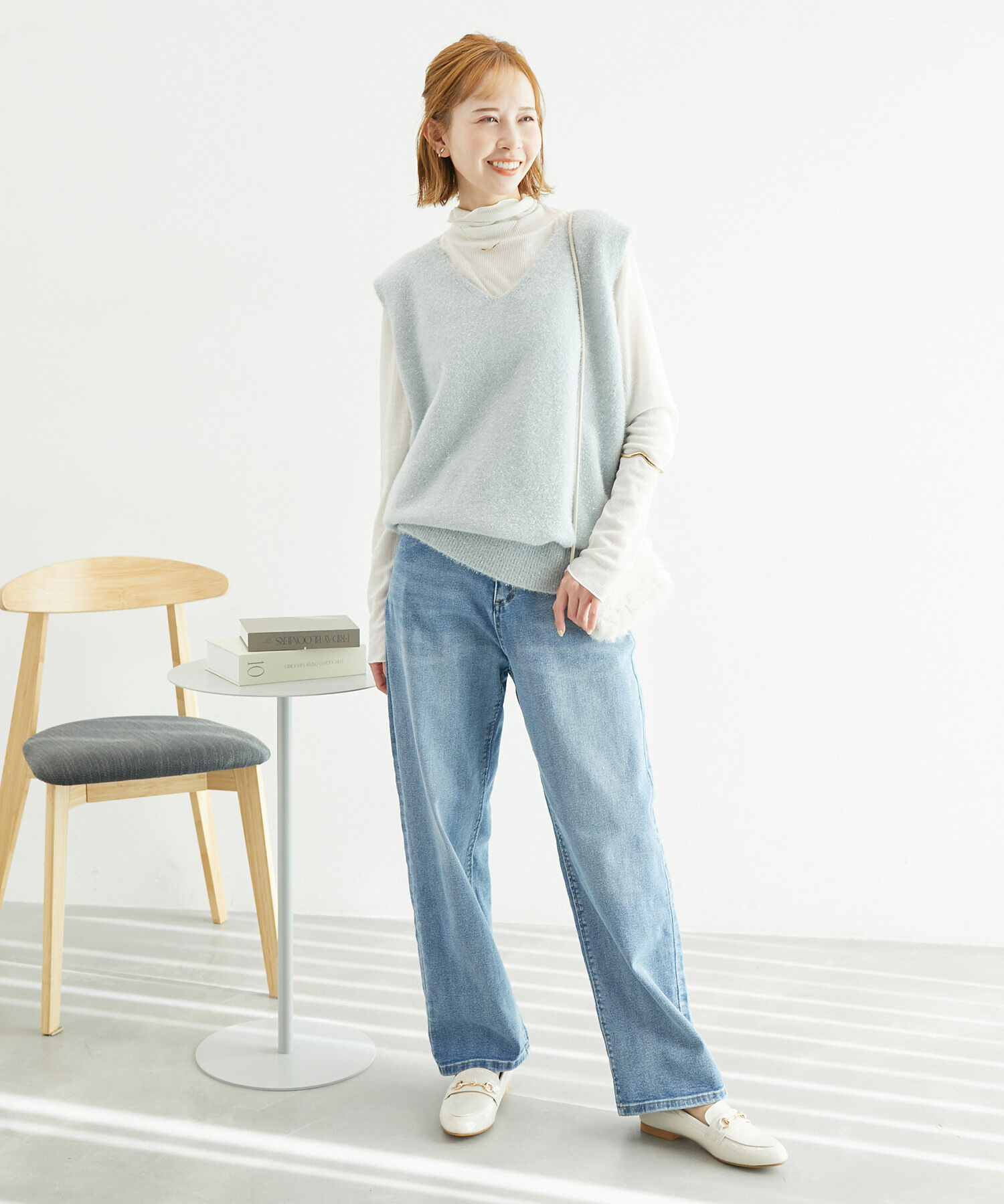 Rope&rsquo;Picnic「ガラスヤーンニットベスト」|ベスト・ジレ|