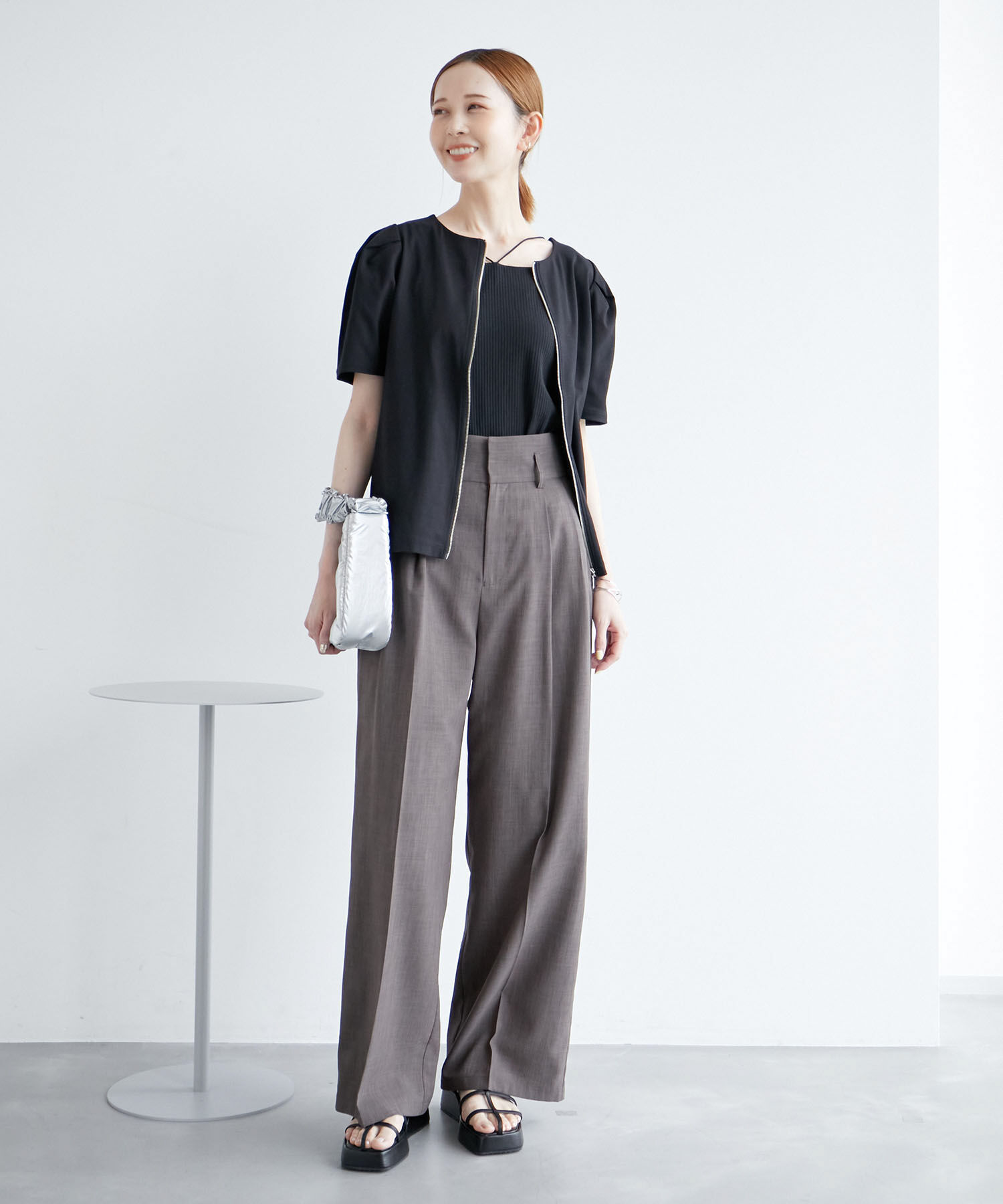 Rope&rsquo;Picnic「ジップカーデプルオーバー/2WAY」|カーディガン|