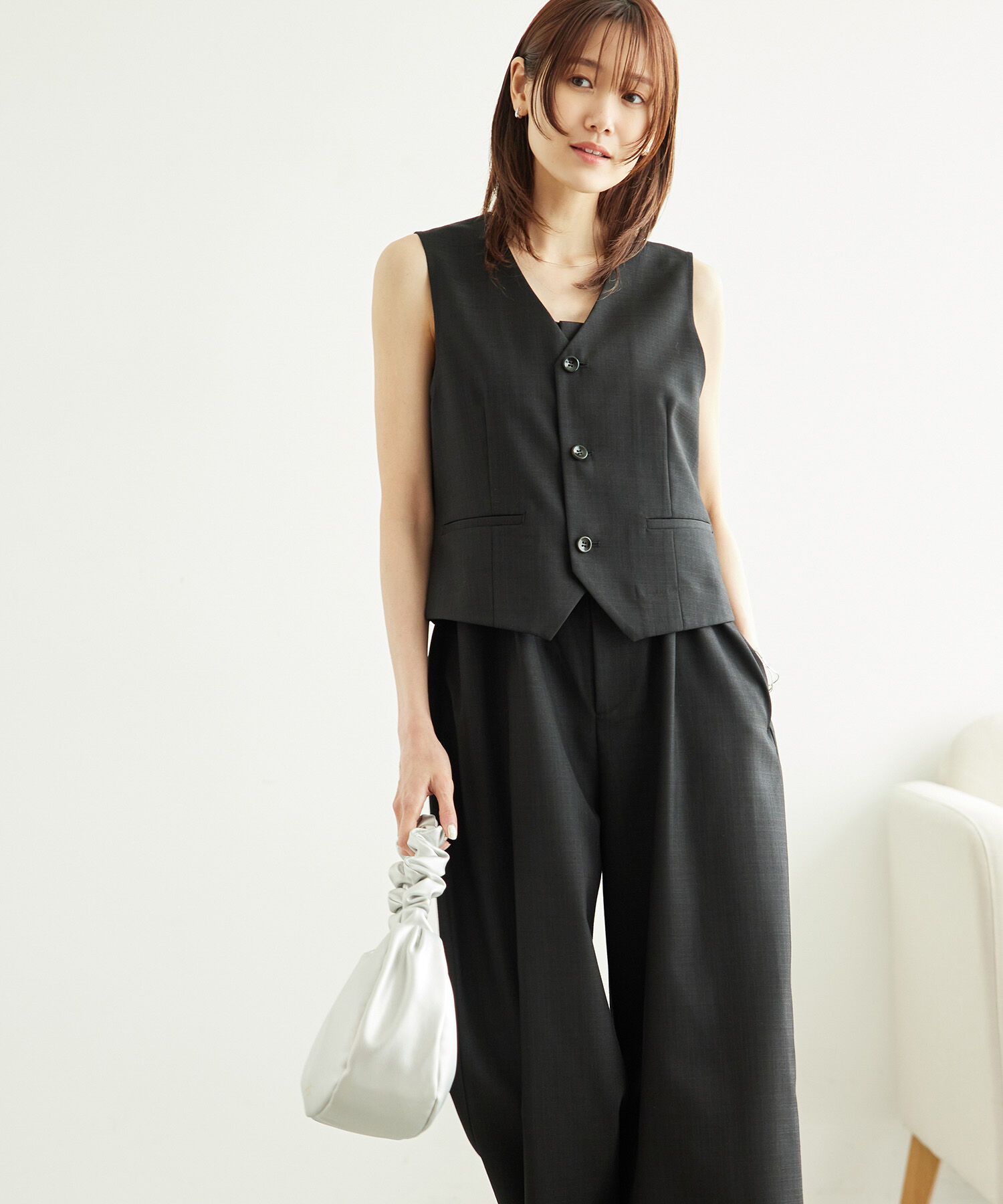 Rope&rsquo;Picnic「シャークスキンジレベスト/セットアップ対応」|ベスト・ジレ|