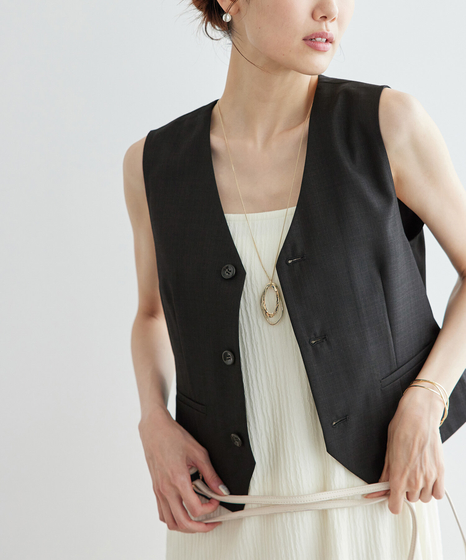 Rope&rsquo;Picnic「シャークスキンジレベスト/セットアップ対応」|ベスト・ジレ|