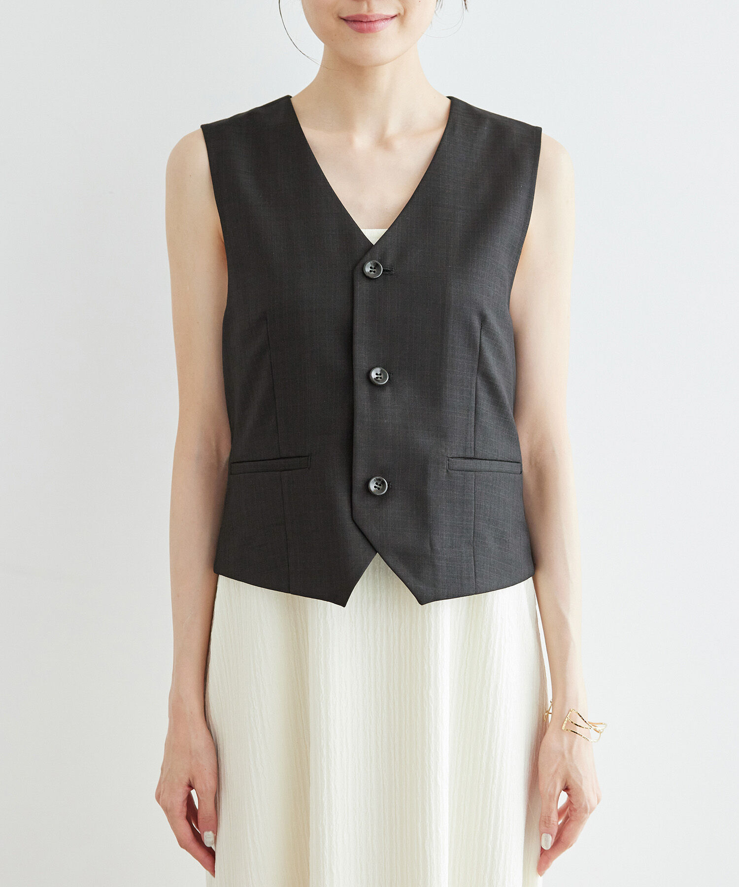 Rope&rsquo;Picnic「シャークスキンジレベスト/セットアップ対応」|ベスト・ジレ|