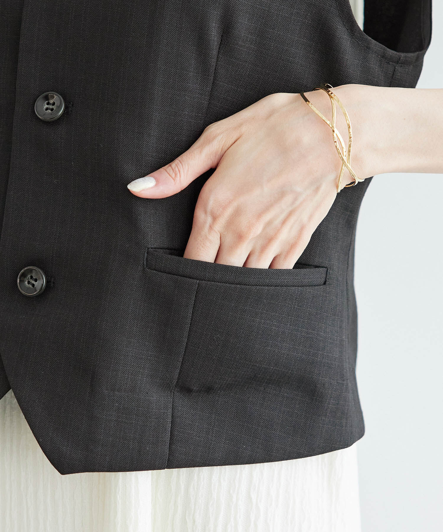 Rope&rsquo;Picnic「シャークスキンジレベスト/セットアップ対応」|ベスト・ジレ|