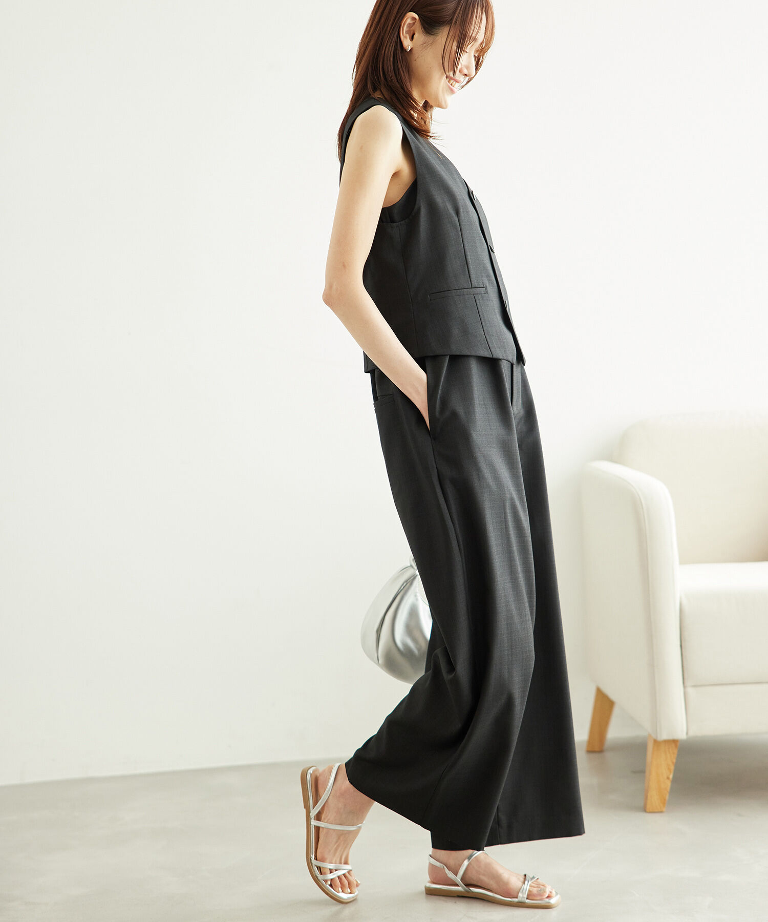 Rope&rsquo;Picnic「シャークスキンジレベスト/セットアップ対応」|ベスト・ジレ|