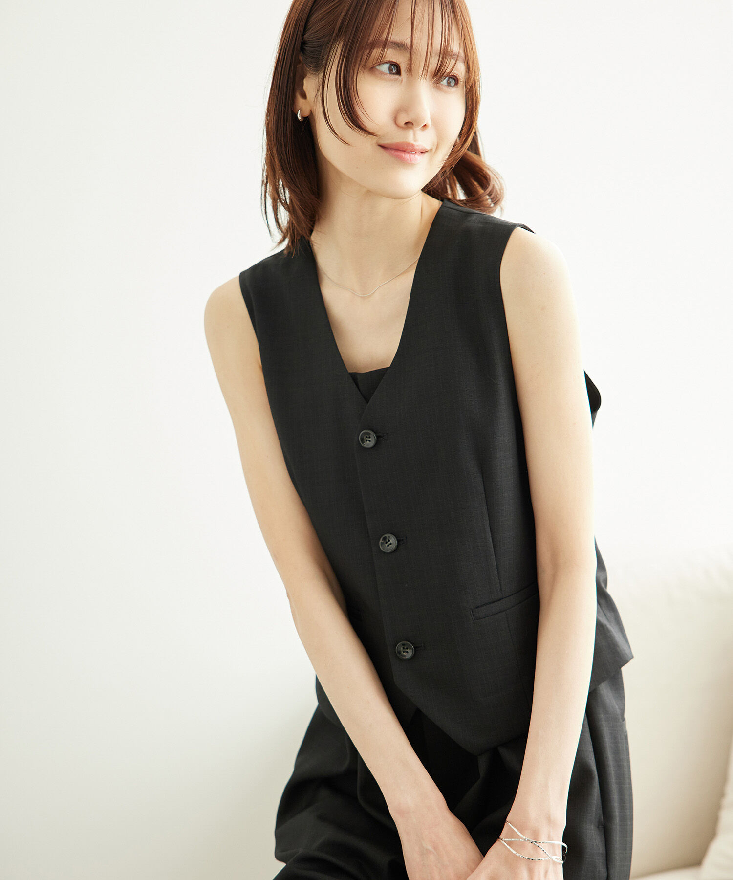 Rope&rsquo;Picnic「シャークスキンジレベスト/セットアップ対応」|ベスト・ジレ|