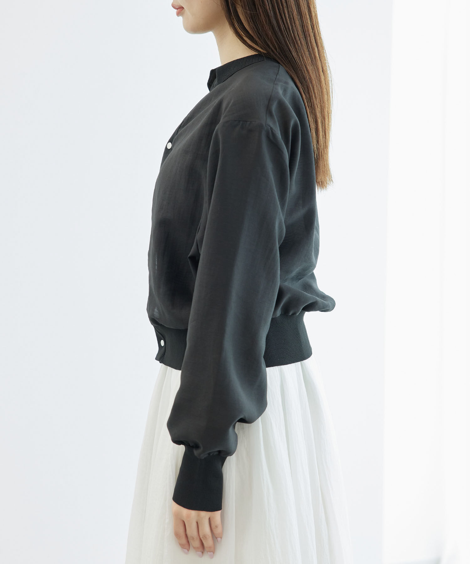 Rope&rsquo;Picnic「シアーブルゾンカーディガン」|カーディガン|