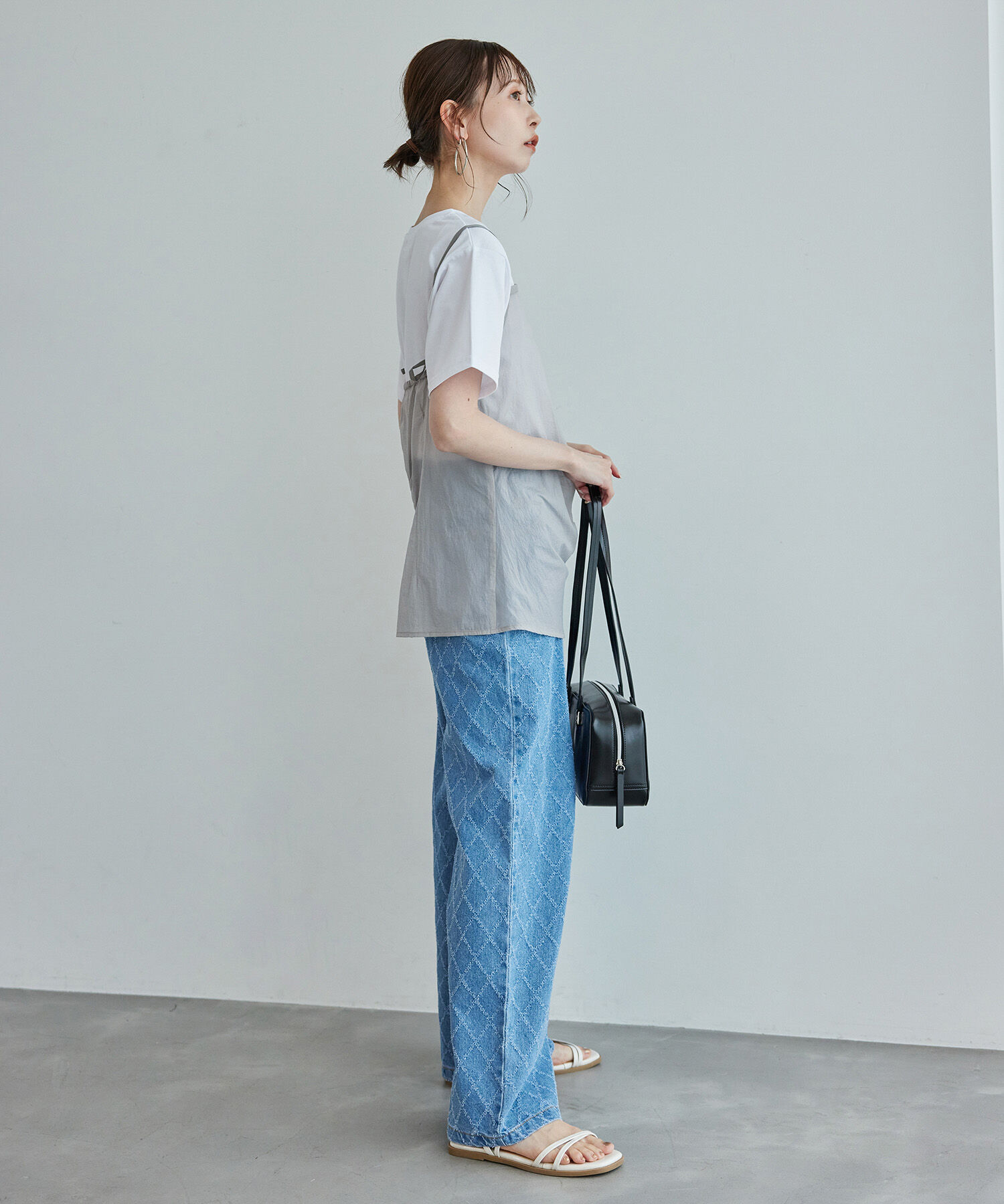 ROPE PICNIC PASSAGE「シアーミドル丈レイヤードキャミソール」|ベスト・ジレ|