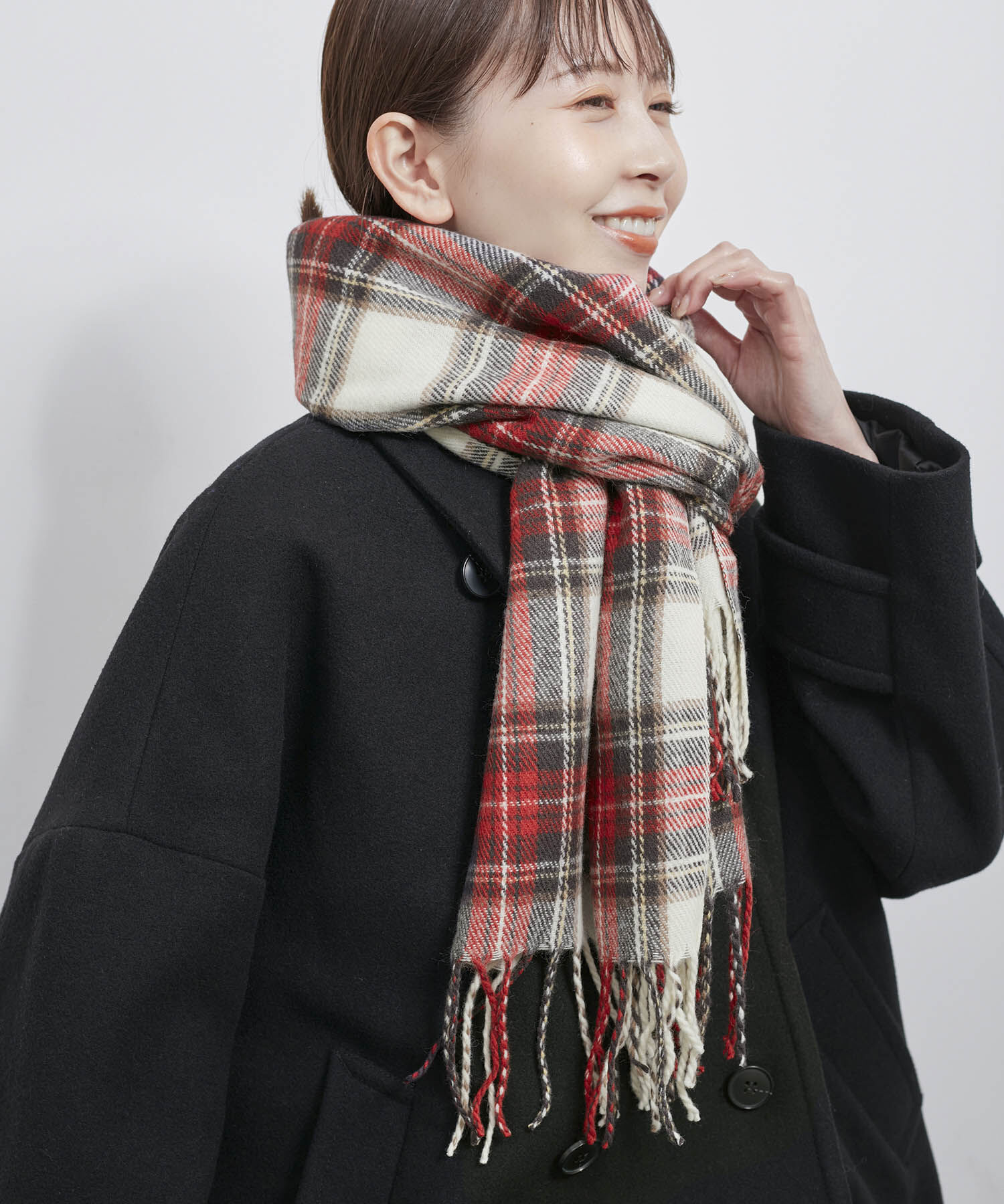 ROPE PICNIC PASSAGE「【Peter MacArthur/ピーターマッカーサー】ウール混チェックストール」|ストール|