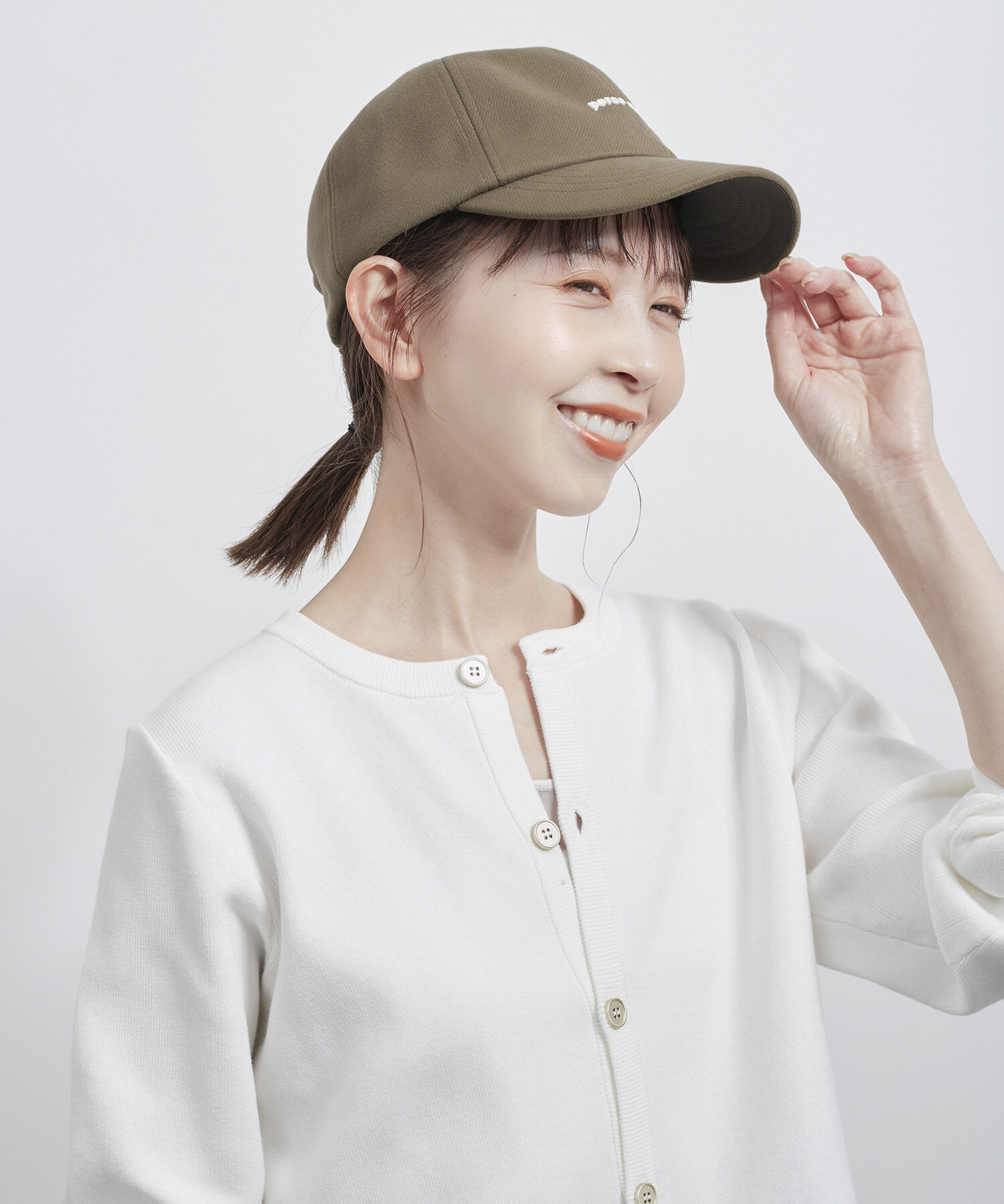 ROPE PICNIC PASSAGE「ラバーロゴ起毛ツイルキャップ/リンクコーデ」|キャップ・キャスケット|