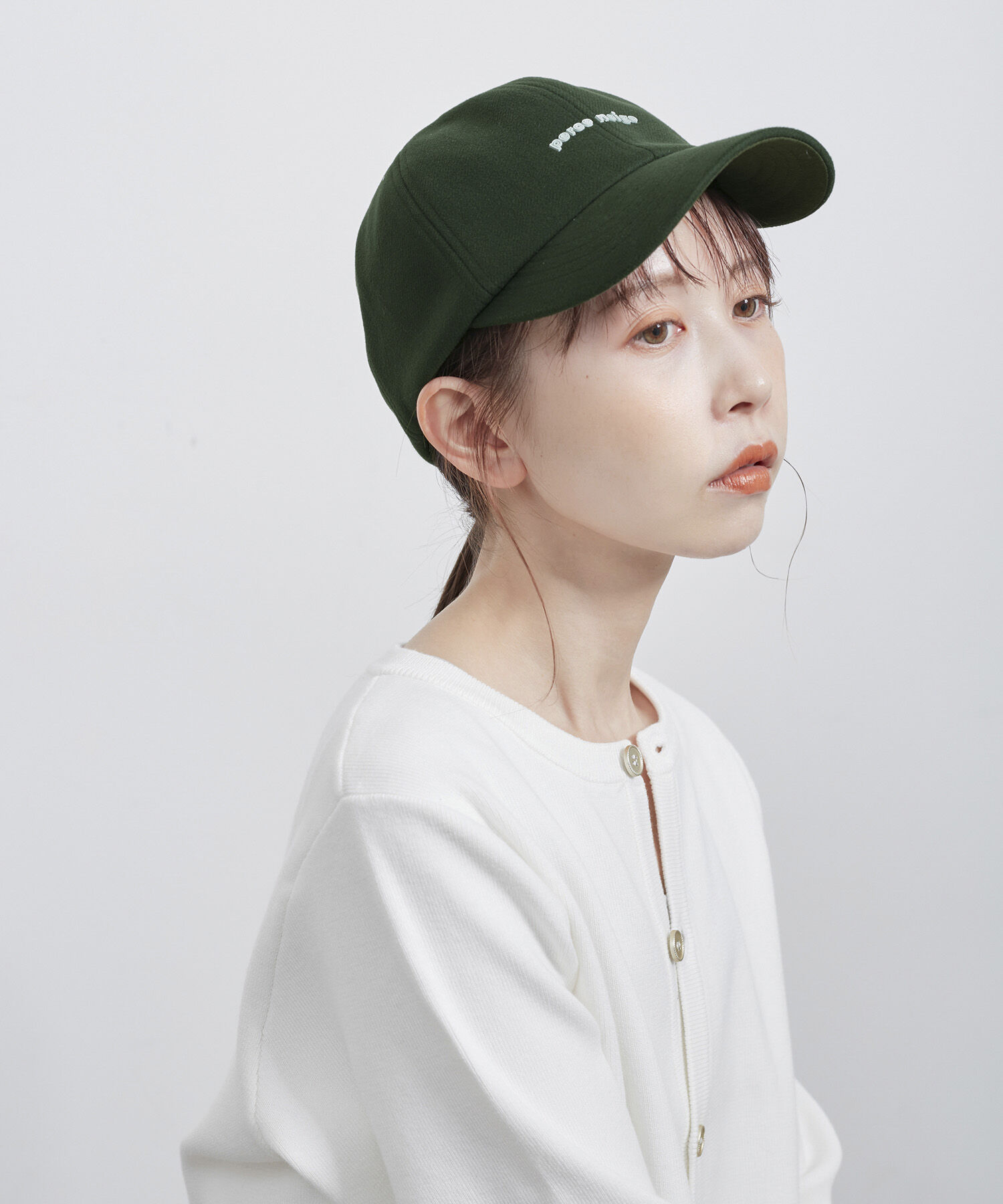 ROPE PICNIC PASSAGE「ラバーロゴ起毛ツイルキャップ/リンクコーデ」|キャップ・キャスケット|