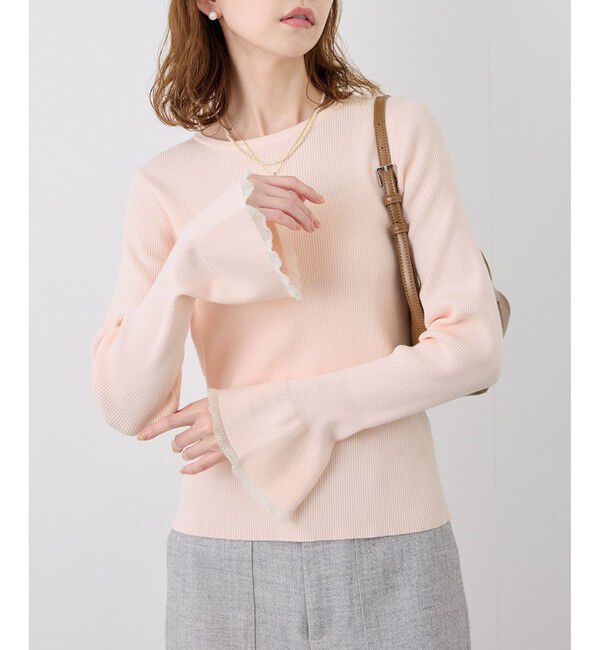 Rope&rsquo;Picnic「袖口フレアシアーニットプルオーバー/洗濯機OK」|ニット・セーター|