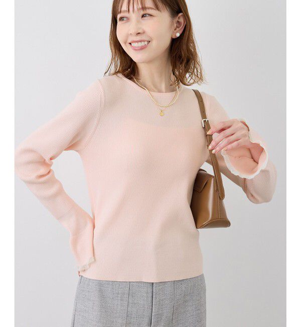 Rope&rsquo;Picnic「袖口フレアシアーニットプルオーバー/洗濯機OK」|ニット・セーター|