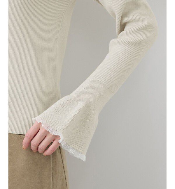 Rope&rsquo;Picnic「袖口フレアシアーニットプルオーバー/洗濯機OK」|ニット・セーター|