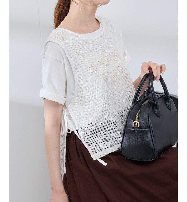 Rope&rsquo;Picnic「サイドリボンレースベスト」|ベスト・ジレ|