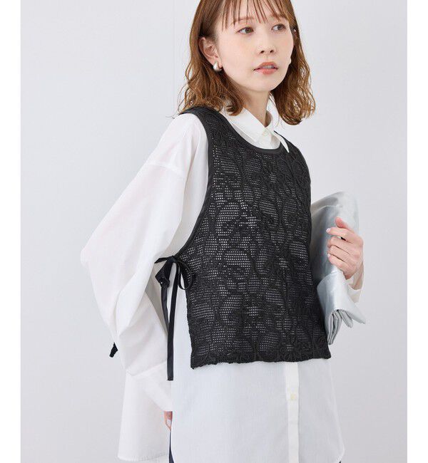 Rope&rsquo;Picnic「サイドリボンレースベスト」|ベスト・ジレ|