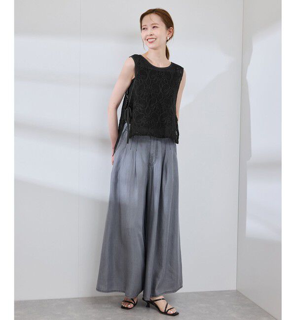 Rope&rsquo;Picnic「サイドリボンレースベスト」|ベスト・ジレ|