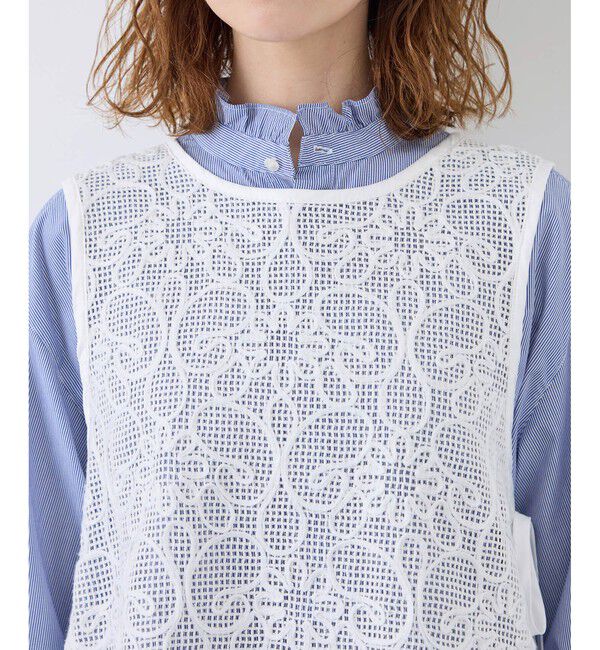 Rope&rsquo;Picnic「サイドリボンレースベスト」|ベスト・ジレ|