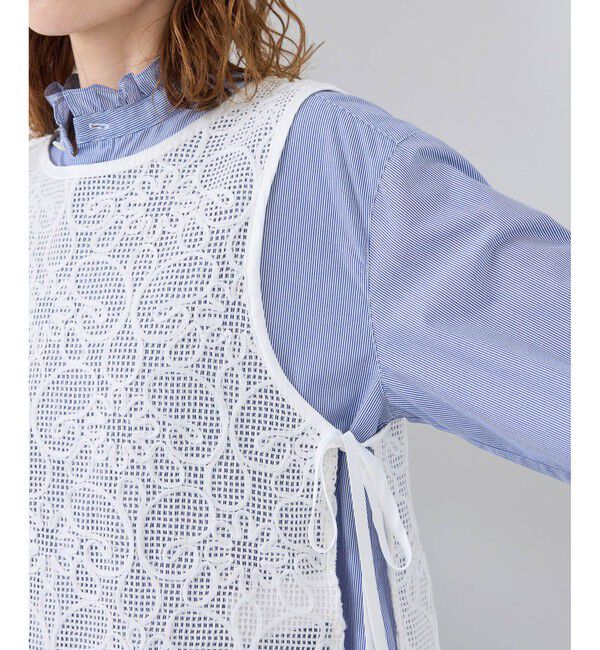 Rope&rsquo;Picnic「サイドリボンレースベスト」|ベスト・ジレ|