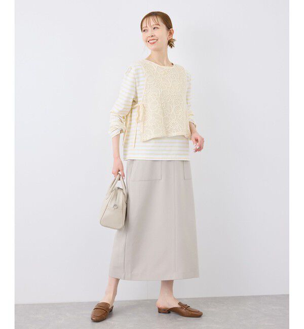 Rope&rsquo;Picnic「サイドリボンレースベスト」|ベスト・ジレ|