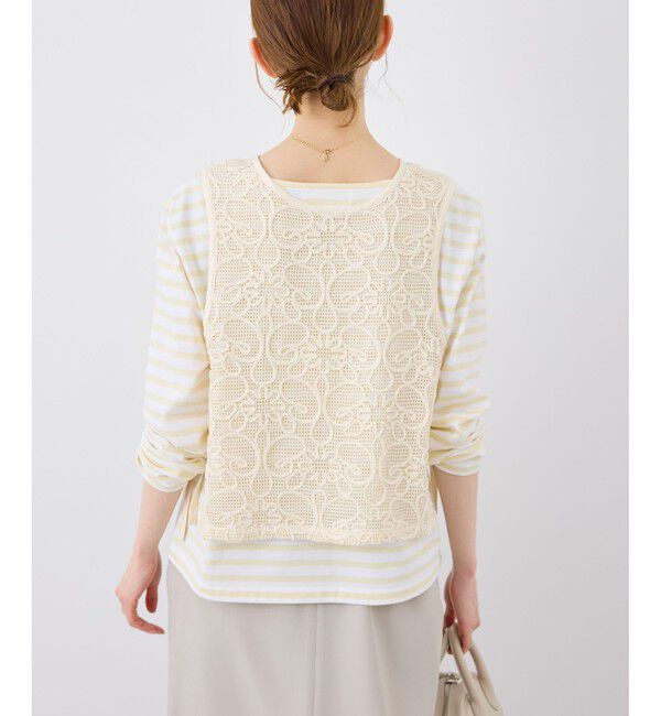 Rope&rsquo;Picnic「サイドリボンレースベスト」|ベスト・ジレ|