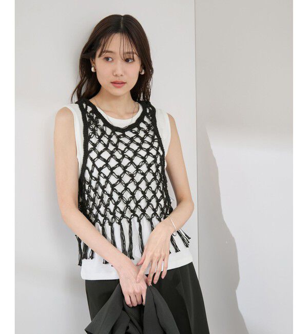 Rope&rsquo;Picnic「かぎ針ビスチェ&times;タンクトップセット」|ベスト・ジレ|