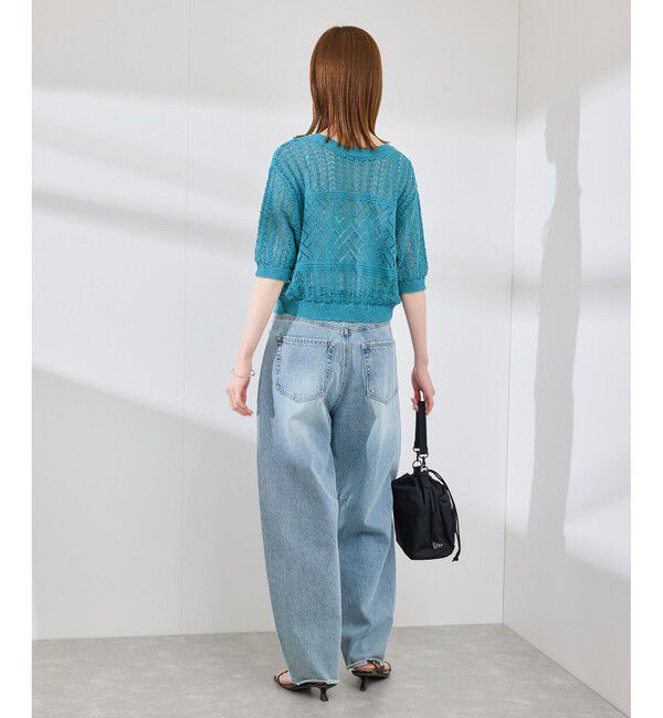 Rope&rsquo;Picnic「【前後2WAY】透かし編みレースカーディガン」|カーディガン|