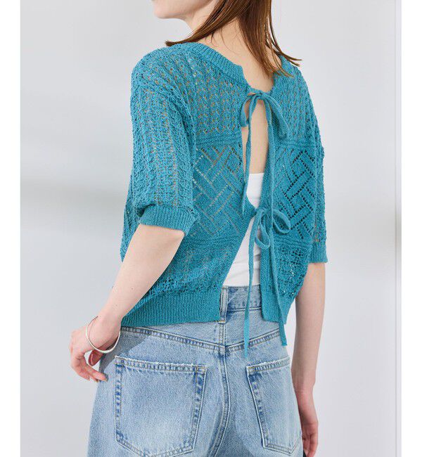 Rope&rsquo;Picnic「【前後2WAY】透かし編みレースカーディガン」|カーディガン|