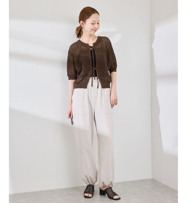 Rope&rsquo;Picnic「【前後2WAY】透かし編みレースカーディガン」|カーディガン|