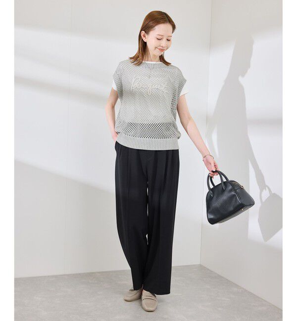 Rope&rsquo;Picnic「コード刺繍入りメッシュサマーニット」|ニット・セーター|