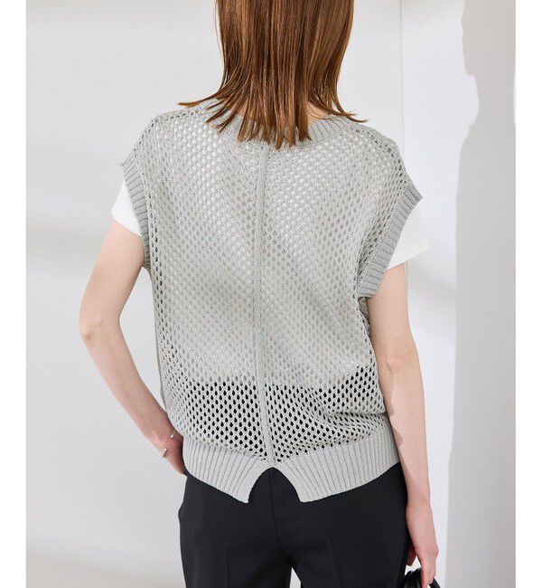 Rope&rsquo;Picnic「コード刺繍入りメッシュサマーニット」|ニット・セーター|