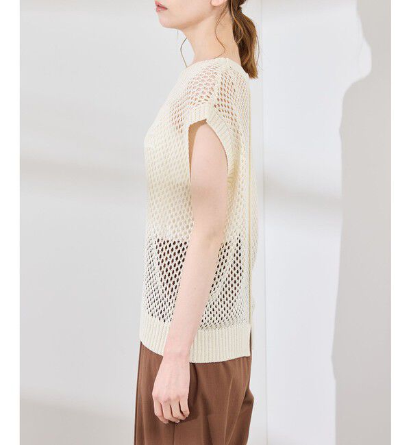 Rope&rsquo;Picnic「コード刺繍入りメッシュサマーニット」|ニット・セーター|