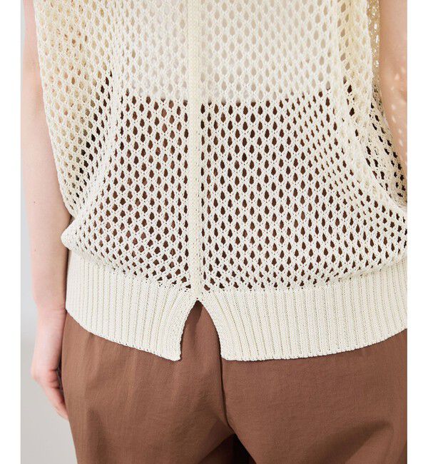 Rope&rsquo;Picnic「コード刺繍入りメッシュサマーニット」|ニット・セーター|