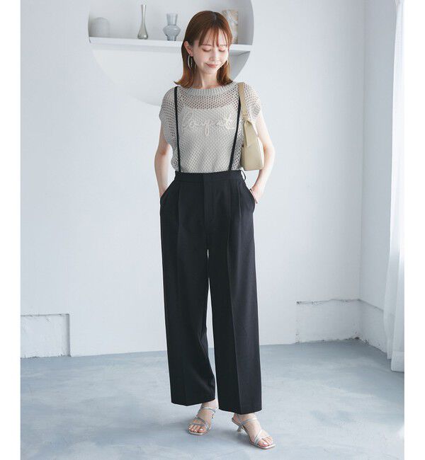 Rope&rsquo;Picnic「コード刺繍入りメッシュサマーニット」|ニット・セーター|