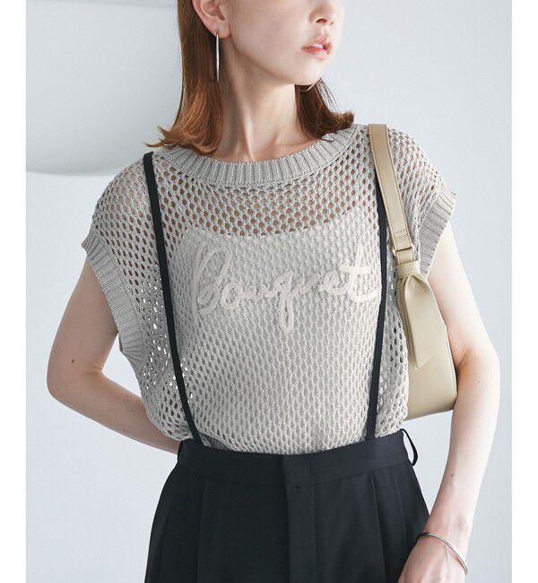 Rope&rsquo;Picnic「コード刺繍入りメッシュサマーニット」|ニット・セーター|