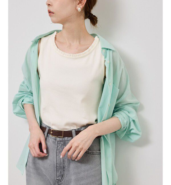 Rope&rsquo;Picnic「襟フリルタンクトップ」|タンクトップ|ホワイト(10)