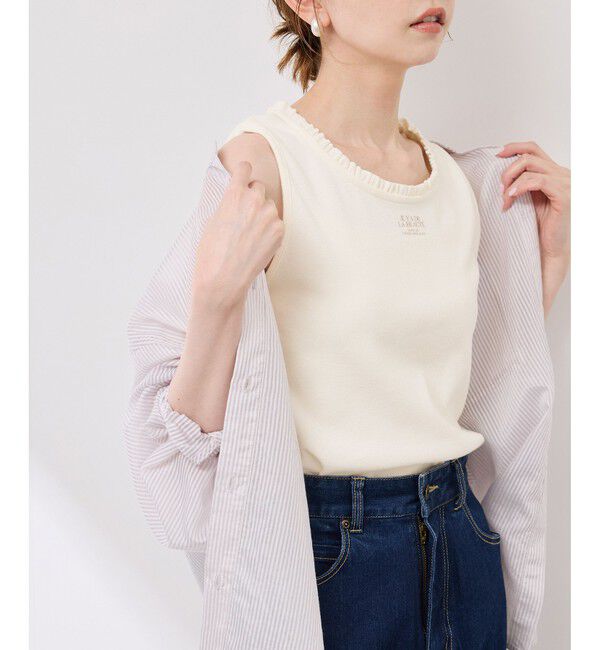 Rope&rsquo;Picnic「襟フリルタンクトップ」|タンクトップ|ホワイト系(12)