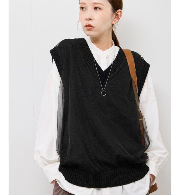 Rope&rsquo;Picnic「チュールドッキングベスト」|ベスト・ジレ|